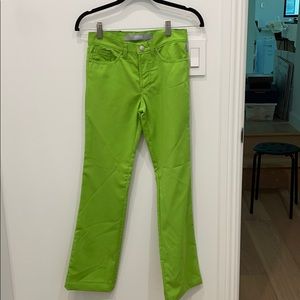💯 VERSACE COUTURE BRIGHT GREEN PANTS 24